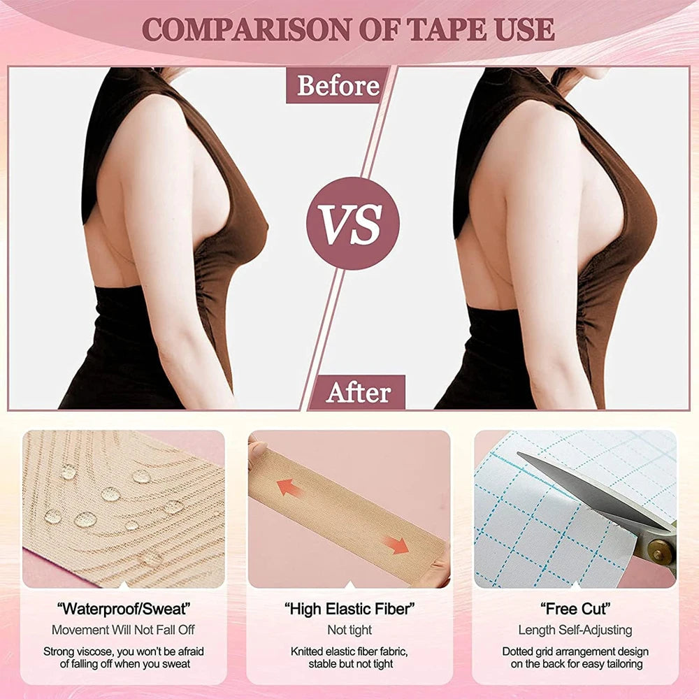 4 Roll Kinesiology Tape,5cm x 5m Waterproof Athletic Tape,Uncut Kinetic Tape,Elastic Muscle Tape,Sports Tape,Knee Tape