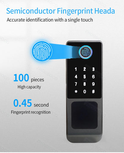 Tuya Wifi Waterproof Outdoor Smart Door Lock TTLock App Fingerprint Lock Card Code Remote Unlock Keyless Digital Electronic Lock