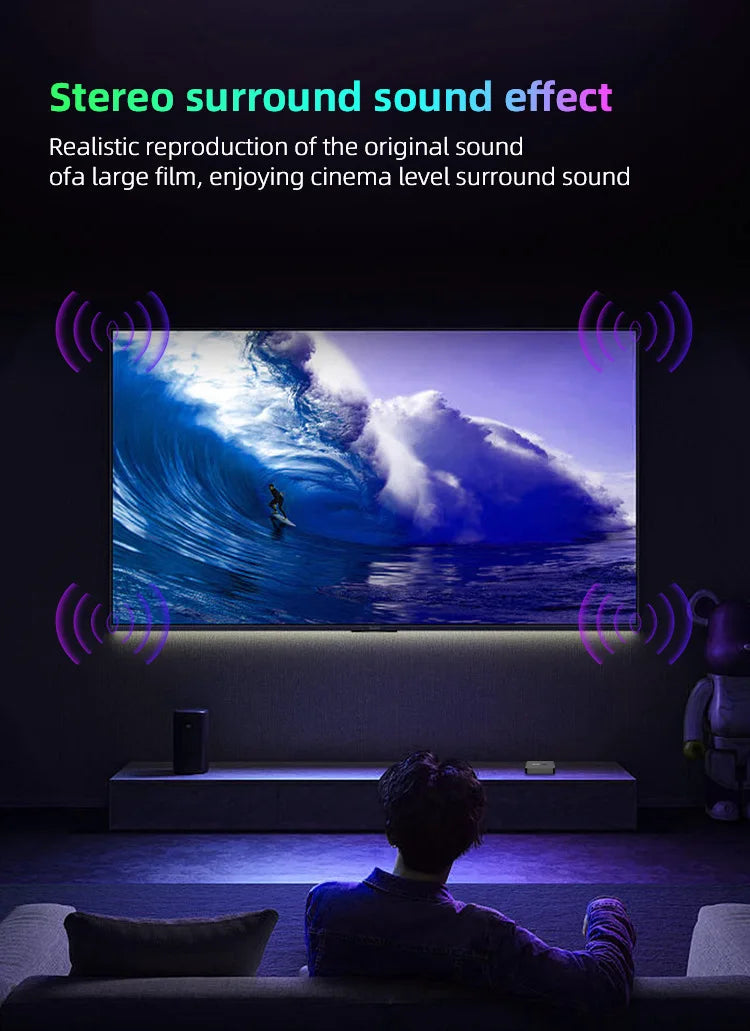 Q10 Android14 8K HDR10+ Smart TV Box Allwinner H313 128G Dual Wifi BT5.0 Set Top Box Media Player with Google Voice AssistantStreaming & Home Media PlayersGoWisse.com
