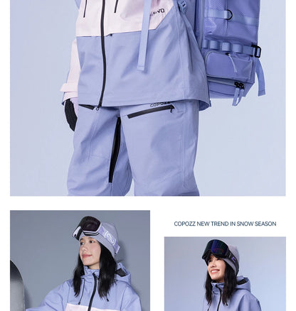 COPOZZ Skiing Coats Winter Warm Women Men Tracksuit Hooded Sports Snowboard Jacket Mountain Female Outwear Windproof Ski Clothes