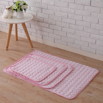Dog Cooling Mat Summer Pad Mat For Dogs Cat Ice Silk Blanket Sofa Breathable Pet Dog Bed Summer Washable For Small Large Dog Cat