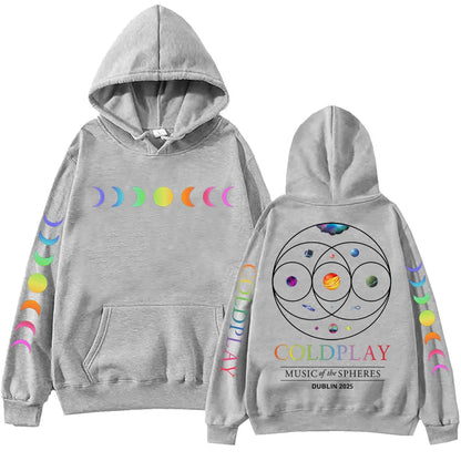 Cold-play 2025 Music of the Spheres World Tour Hoodie Harajuku Hip Hop Pullover Tops Sweatshirt Gift