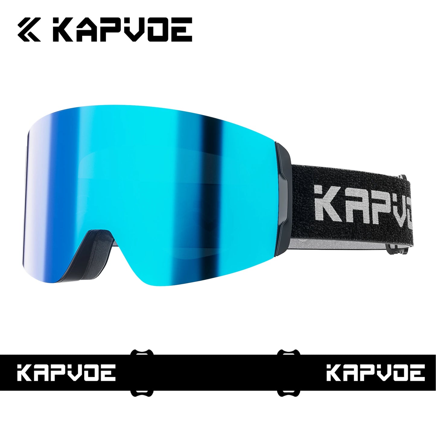 KAPVOE Ski goggles Anti-fog Skiing goggles Photochromic Outdoor Sports Magnetic Glasses Winter Snowboard Snowmobile Equipment