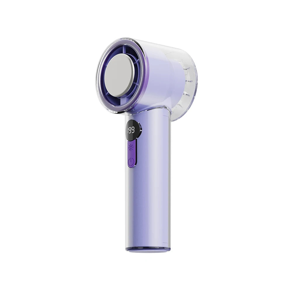 3600mAh Handheld Turbo Fan Portable Air Cooling Fan 199 Wind Speeds Adjustable Outdoor Personal Student Handheld Ice Fan
