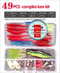 Fishing Lure Kit Soft and Hard Bait Set Gear Layer Minnow Metal Jig Spoon For Bass Pike Crank Tackle Accessories with Box