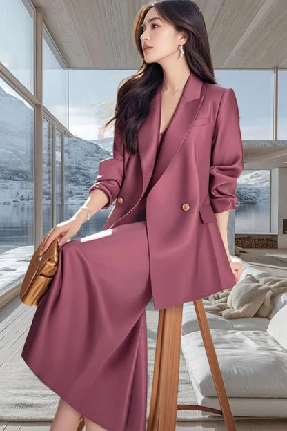 High Quality 2025 Fashion Party Women's Two Pieces Set French Luxury Jacquard Patchwork Tops+High Waist Midi Skirt Women's Suit