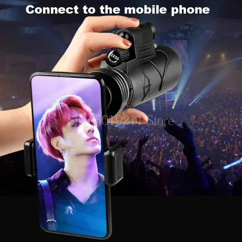 50x60 HD Zoom Powerful Monocular Telescope Bak4 Portable Binoculars Long Range Telescope Hunting Camping Hunting