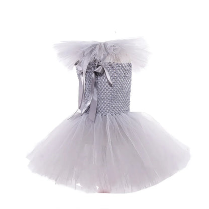 Halloween Horror Clown Pennywise Devil Spooky Costume Kids Girls Tulle Dress Joker Gothic Evil Carnival Outfit Tutu Dress Child