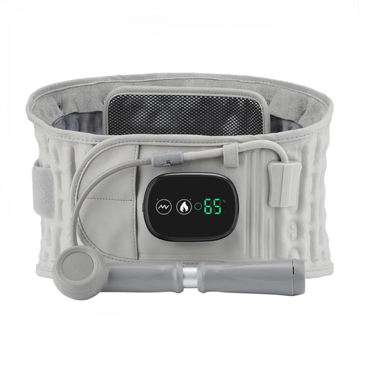 Lumbar Traction Device Heating Airbag Inflatable Decompression Back Belt Hot Compress Massage Men Women Waist Support Belt
