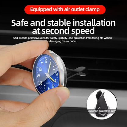 40Mm Luminous Car Clock Waterproof Mini Electronic Clock Quartz Watch Bicycle Motorcycle Watch Auto Dashboard Clock In Car