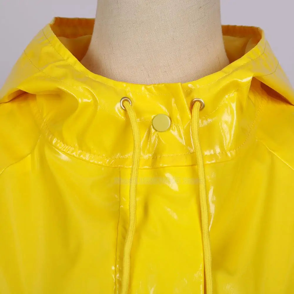 Horror Fairytale Movies Coraline Cosplay Costume Wig Size Halloween Party Scary Yellow Coat Secret Door Adult Kid Roleplay Suit