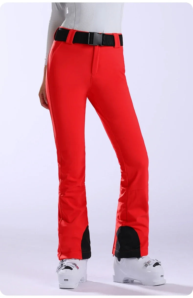 Winter Snowboarding Pants Thermal Skiing Pants New Slim Fit Women Snow Trousers Waterproof Clothes Outdoor Windproof Ski Pants