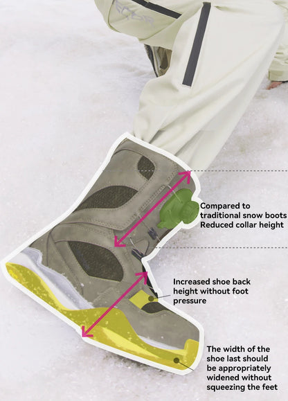 VECTOR Professional Women Man Ski Shoes Warm Waterproof Snowboard Boots Non-slip Leather Breathable Snow Ski Boots Ski Equipment