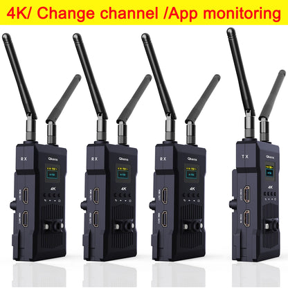 200m 4K Wireless HDMI Extender Dual Display Video Transmitter and Receiver Support Battery Switcher DSLR Camera Laptop PC To TV