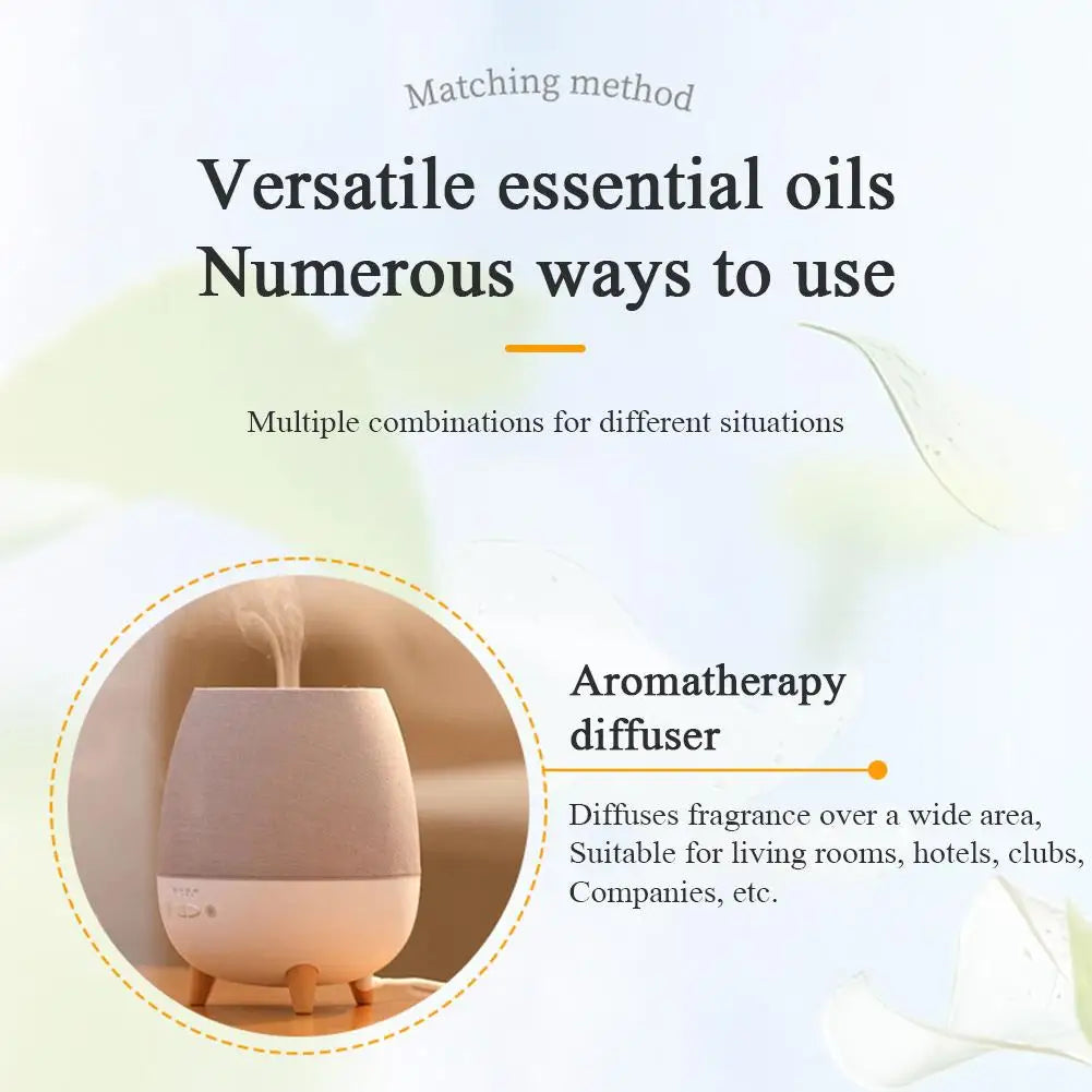 10ml Natural Plant Aromatherapy Oil 9 Flavors Essential Oils for Aroma Diffuser Air Humidifier Lavender Jasmine Sandalwood