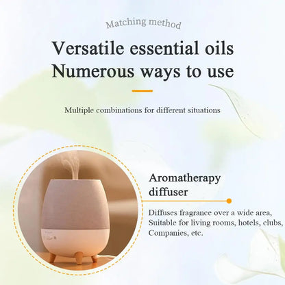 10ml Natural Plant Aromatherapy Oil 9 Flavors Essential Oils for Aroma Diffuser Air Humidifier Lavender Jasmine Sandalwood
