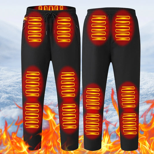 Thermal Pants Hoodie for Elastic Waist USB 5V Heating Pants 12 Heating Zone 3 Temperature Mode for Skiing Fishing Motorcycle