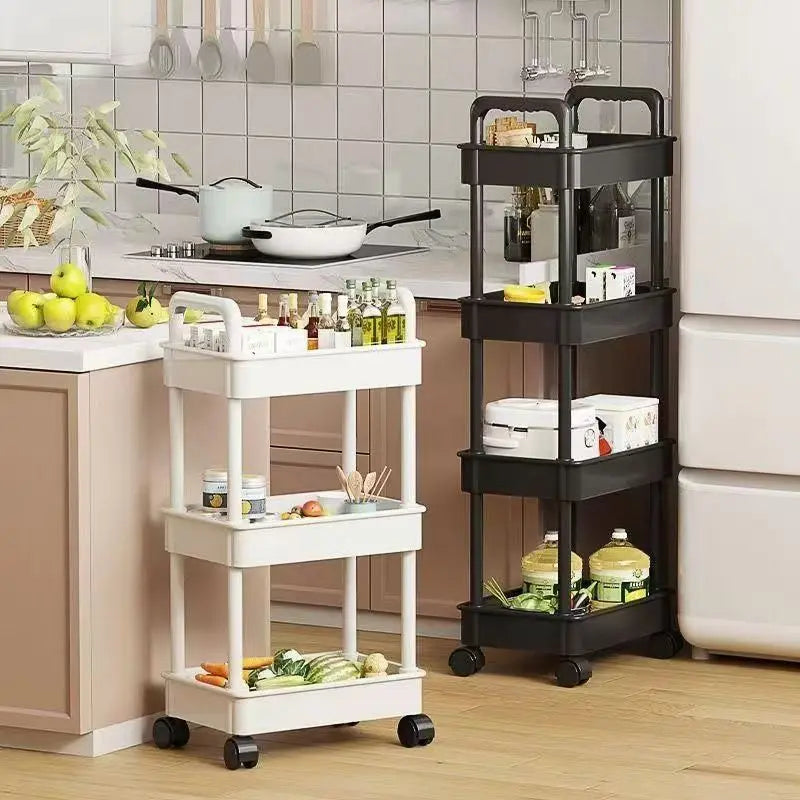 Multi-Layer Trolley Rack Kitchen Floor Bedroom Baby Snacks Mobile Bathroom Bathroom Storage Storage Rack