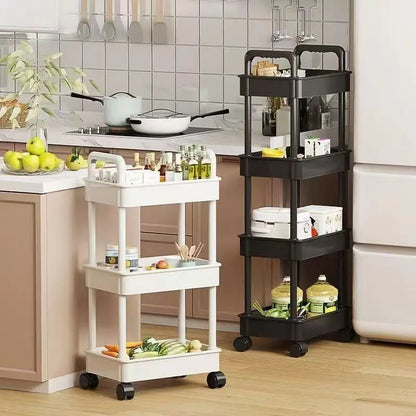 Multi-Layer Trolley Rack Kitchen Floor Bedroom Baby Snacks Mobile Bathroom Bathroom Storage Storage Rack