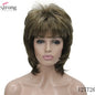 StrongBeauty Women Synthetic wig Short Hair Auburn/Blonde Natural wigs Capless Layered Hairstyles
