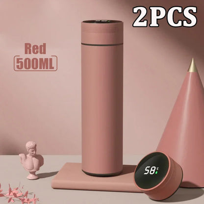 510ml Thermos Coffee Mug Stainless Steel Coffee Cup Temperature Display Vacuum Flask Thermal Tumbler Insulated Cup Water Bottle