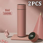 510ml Thermos Coffee Mug Stainless Steel Coffee Cup Temperature Display Vacuum Flask Thermal Tumbler Insulated Cup Water Bottle