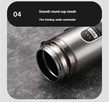StainlessSteel Thermos Bottle with LED Temperature Display, 500-1000ML