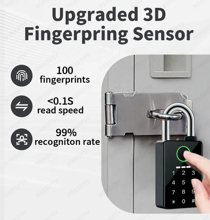 Tuya Password Bluetooth Padlock Touch Screen RFID IC Card Key Home Security Waterproof Cabinet Electronic Bag Luggage Padlock