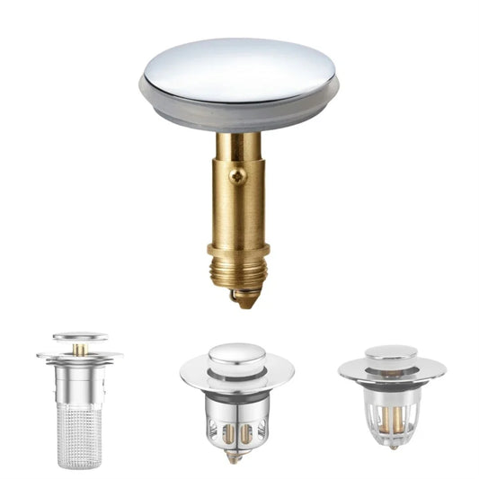 38mm Bathroom Sink Drain Stopper Plugs Bounce Push Button Click Clack Basin Drainer Plug Drain Button Waste Stopper