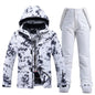 New Fashion Letter Women Ski Suit Winter Windproof Waterproof Snowboarding Jacket and Pants Snow Walking Clothes Female Snowsuit