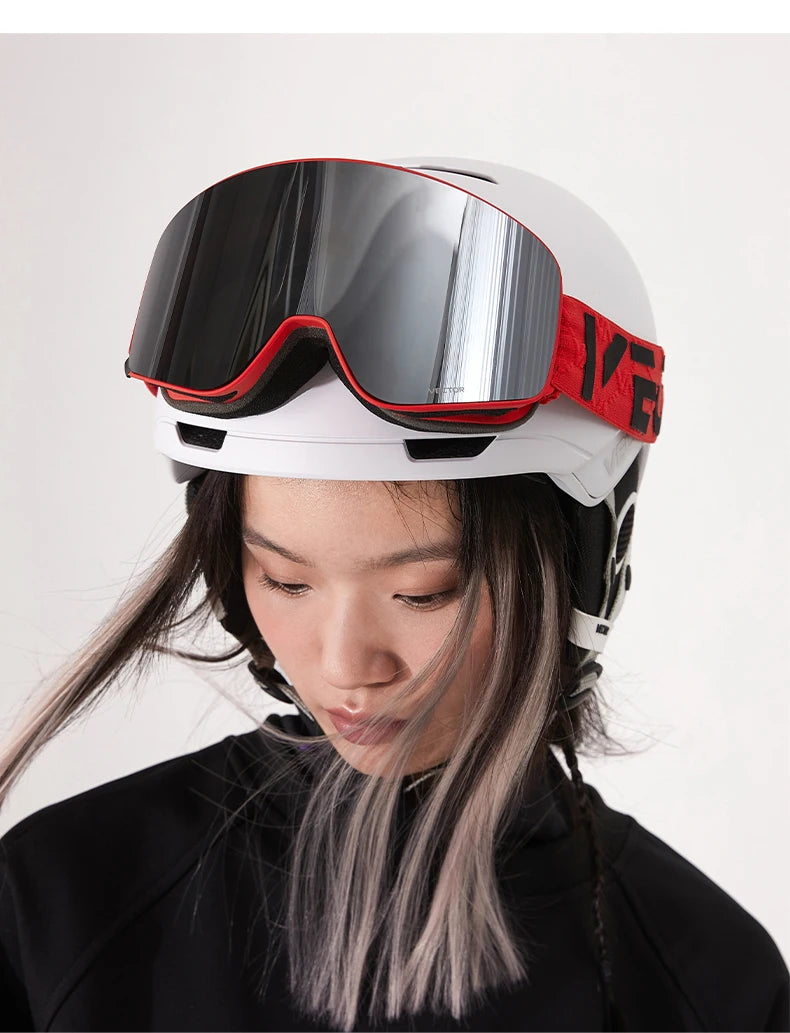 VECTOR Brand Double Layer Anti Fog Magnetic Absorption Cylindrical Ski Goggles UV400 Men Women Ski Glasses Snowboard poc glasses