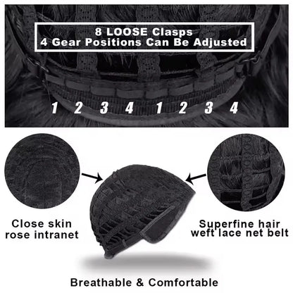 Short Natural Curly Hair For Male Young Men Heat Resistant Fiber Synthetic Wigs LM