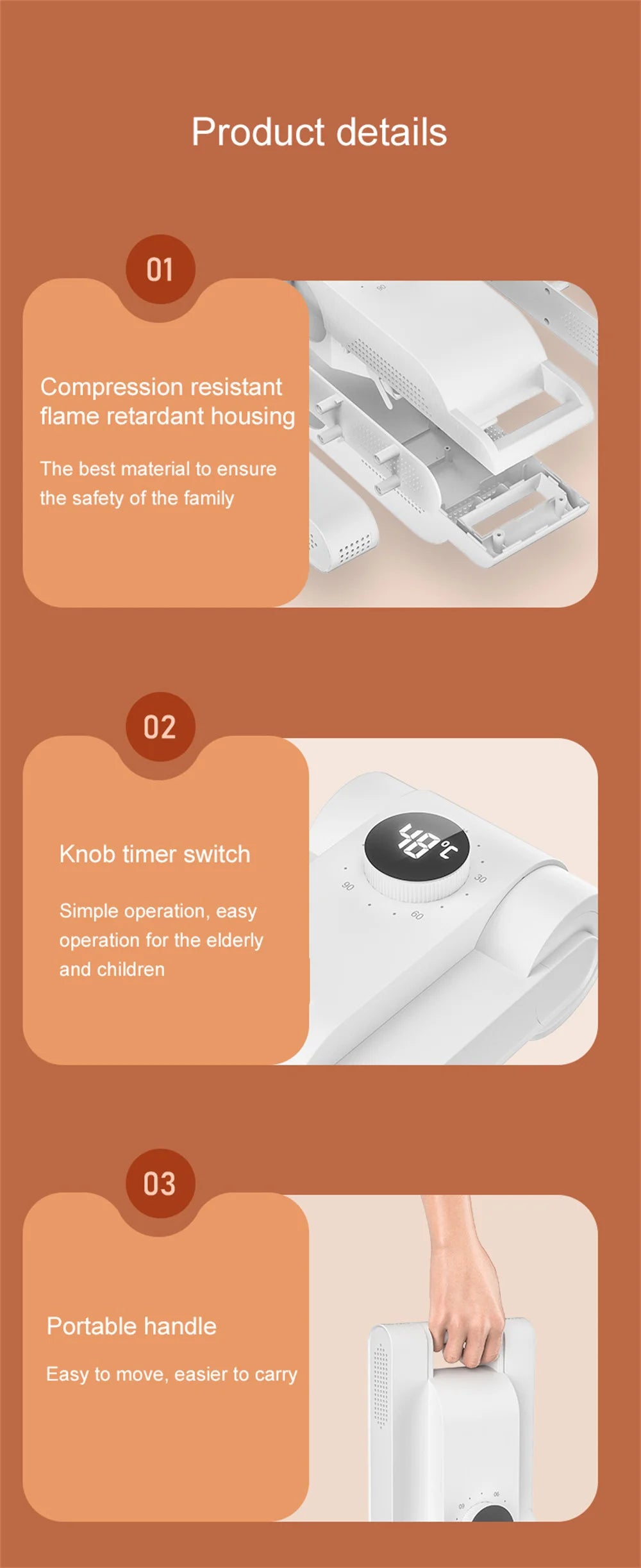 Xiaomi Shoes Dryer Machine Fast Dryer Heater Deodorizer Dehumidifier Device Foot Warmer Heater Home Portable Electric Shoe Dryer