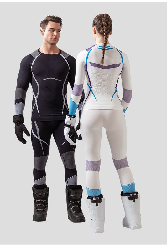 Goexplore Winter Ski Thermal Underwear Sets Men Women Sweat wicking Breathable Quick Dry Tracksuit Ski Thermo Long suit