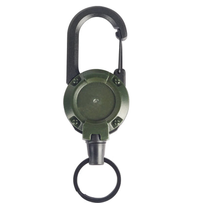 Retractable Heavy Duty Pull Reel Carabiner Key Strong Chains Steel Wire Buckle Rope Spring Key Ring Outdoor Sporty Keychain Tool