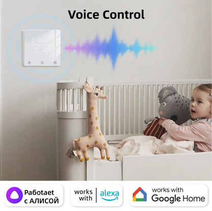 Smart Home Thermostat WiFi Heating Water/Gas Boiler Tuya RF433 Wireless Battery Powered Temperature Controller Alexa Google Home
