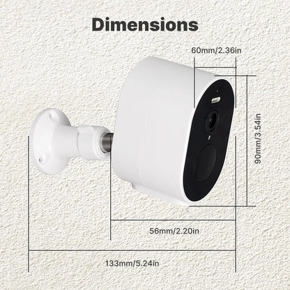 MOES Tuya WiFi 4MP HD Smart Security Camera Solar Charging IP65 Waterproof Full Color Night Vision Work With Alexa Google Home