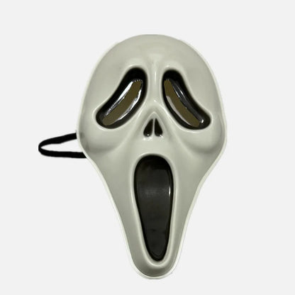 Child Grim Reaper Scary Costume Halloween Scare Mask Set with Removable Scythe Devil Accessory Carnival Role Play Black Robe