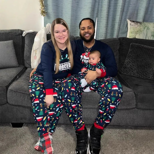 New Year's Costumes Family Matching Outfits Christmas Pajamas Mother Father Kids Clothing Set Baby Romper Xmas Family Look Pjs