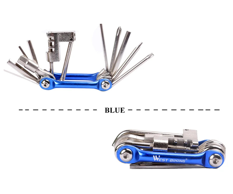 WEST BIKING 11 in 1 Bicycle Repair Tool  Multifunction Bicycle Repair Set  MTB Road Bike Repair Tools Kit  Wrench Screwdriver