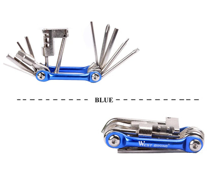 WEST BIKING 11 in 1 Bicycle Repair Tool  Multifunction Bicycle Repair Set  MTB Road Bike Repair Tools Kit  Wrench Screwdriver
