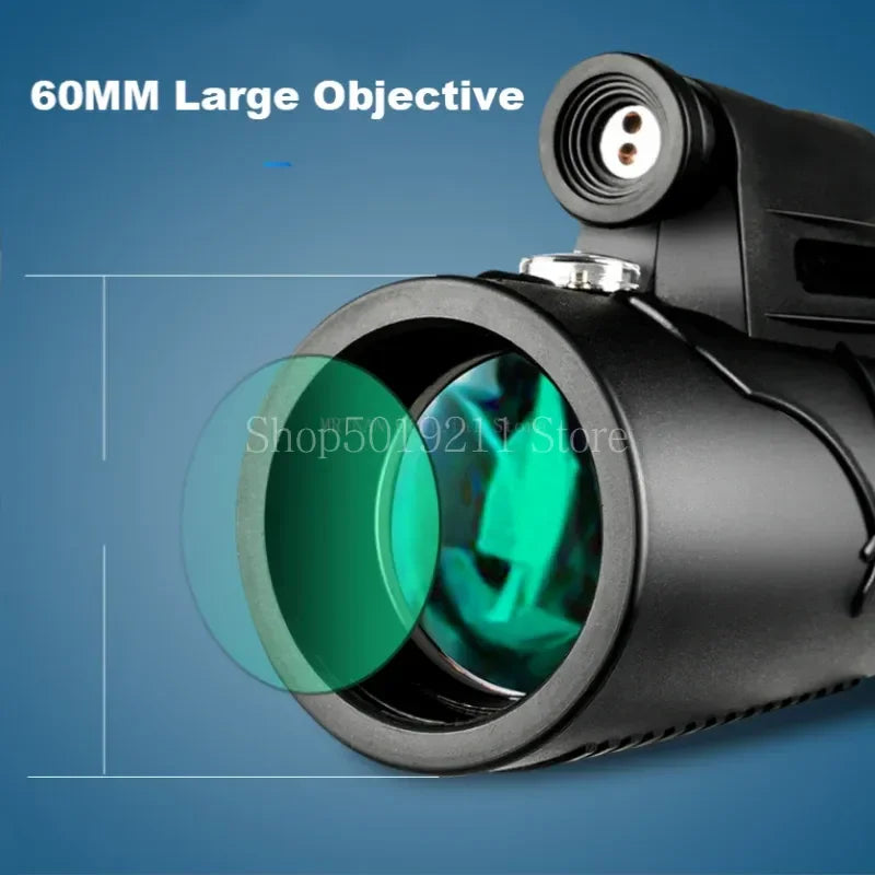 50x60 HD Zoom Powerful Monocular Telescope Bak4 Portable Binoculars Long Range Telescope Hunting Camping Hunting