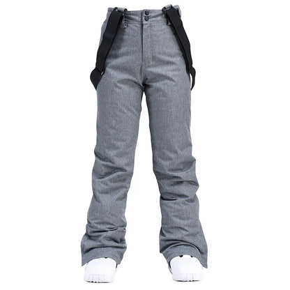 Cheap Women's and Men's Ice Snow Pants Outdoor Snowboarding Clothing Strap Trousers Skiing Suit Wear 10K Waterproof