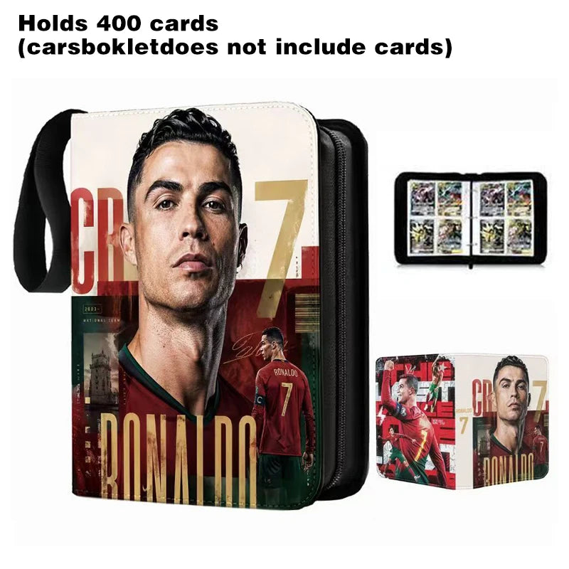 2026 World Cup Football Star Ronaldo Messi Mbappé 400/900pcs Album Book Folder Card Slots Collections Zipper Card Binder Holder