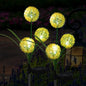 1PC/2PC 1 head/3 head solar LED dandelion outdoor ground mounted light,suitable for courtyard,garden,and landscape decoration