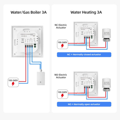 AVATTO Tuya WiFi Smart Knob Thermostat Temperature Controller For Water Gas Boiler Electric Heating Works With Alexa Google Home