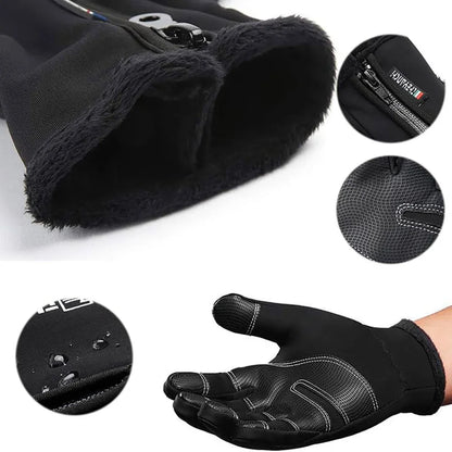 Winter Warm Touch Screen Gloves Outdoor Windproof Waterproof Cold-proof Gloves Men Driving Cycling Fishing Ski Gloves