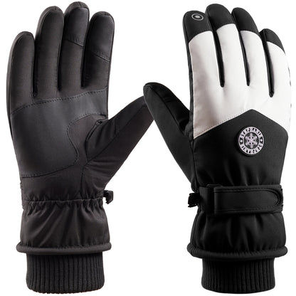 Waterproof Ski Gloves Thermal Touchscreen Snowboard Gloves Warm Winter Snow Gloves Windproof Bike Cycling Gloves Fits Men Wome