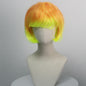 Colorful Gradient Wave Head Synthetic Wig for Women Anime Party Cosplay Birthday Party Wig with Bangs