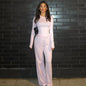 Basic Wide Leg Pants Leisure Suit Women 2025 Spring Solid Long Sleeve Top Casual Loose Trousers 2 Piece Set Hottie Streetwear